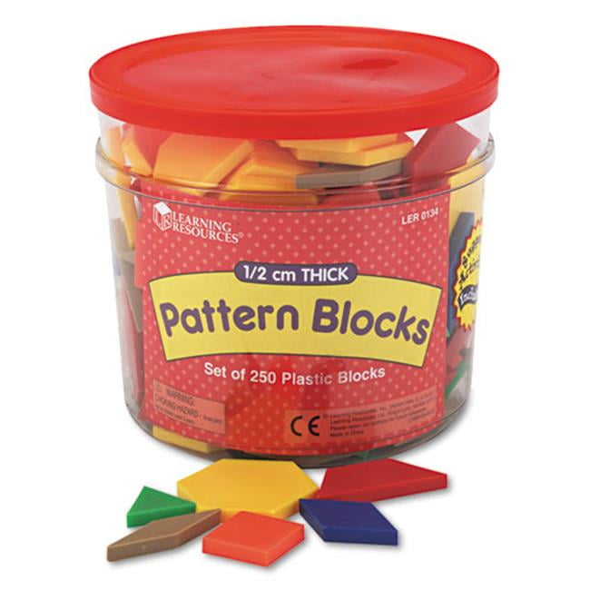 Learning Res. Plastic Pattern Blocks Set - Walmart.com