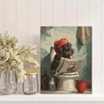 thumbnail image 2 of Funny Dachshund Bathroom Canvas Wall Art 15.75x11.81 Inches, 2 of 8
