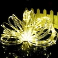 thumbnail image 3 of LINLIN Solar Rope Lights,12M 100LED Solar Copper Wire String Lights with 8 Mode Remote for Indoor Outdoor Garden Party Patio Lawn, 3 of 9