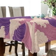 thumbnail image 4 of Yayeee Tablecloths for Rectangular Tables 60 x 108 inch Party Table Cover, Purple Wave Pattern, 4 of 6