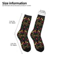 thumbnail image 2 of Vsdgher Mexican Flower 2 Pattern Kids Socks Boys Girl Crew Athletic Half Sport Running Breathable Socks Lightweight Stretch Crew Socks, 2 of 7