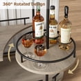thumbnail image 4 of 4-Tier Bar Cart with Wine Rack & Glass Holder,360° Rotating Design, Lockable Noiseless Casters for Kitchen, Dining Room, Living Room, Gray&Black, 4 of 7