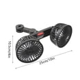 thumbnail image 3 of Dual Head Clip-On Fan – Adjustable Speed 360° Rotation USB Rechargeable – Powerful Cooling for Office, Home & Outdoor, 3 of 4