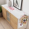 thumbnail image 4 of Valentine's Day Table Runner - 90 Inch Long, Kitchen Dining Table Runner Dresser Scarves, Cute Dog Heart Roses Floral Romantic Farmhouse Decor for Coffee Tables Wedding Party Banquet, 4 of 8