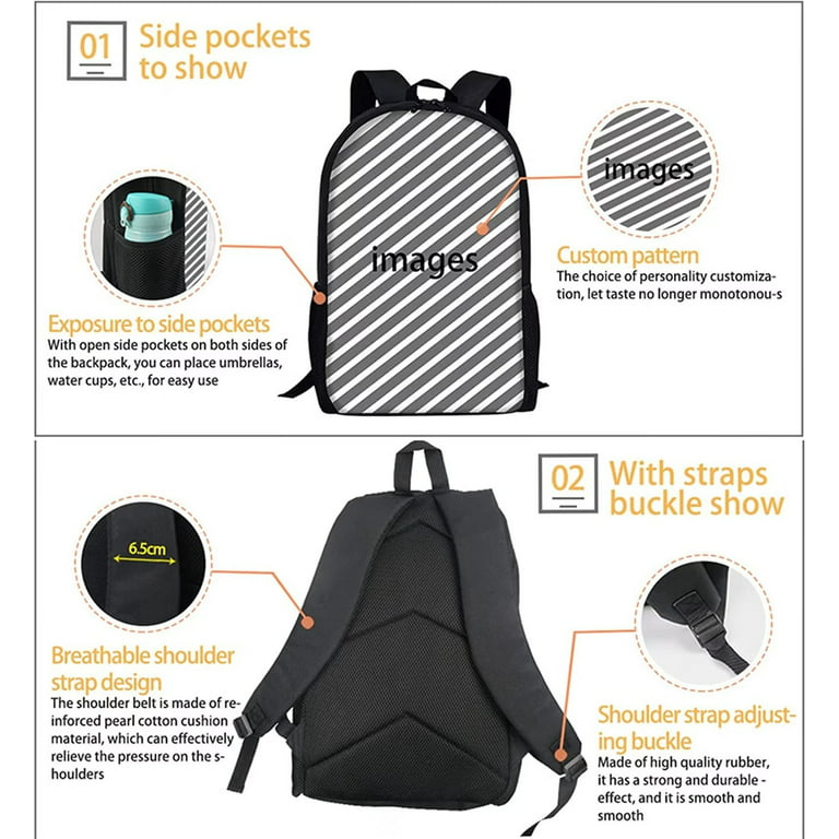 Cool 3D Pet Backpacks Kids Animals Pattern Daypack School Bag for