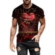 thumbnail image 2 of Tops para hombre, blusas y camisas de manga corta con cuello redondo para hombre, jersey informal con cuello redondo estampado para hombre, pantalones cortos deportivos para fitness, blusa de poliéste, 2 of 5