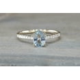 thumbnail image 2 of HeartsAndYou 1ct Natural Blue Aquamarine & Diamond Ring 100% 14k SOLID Yellow Gold Accent, 2 of 9