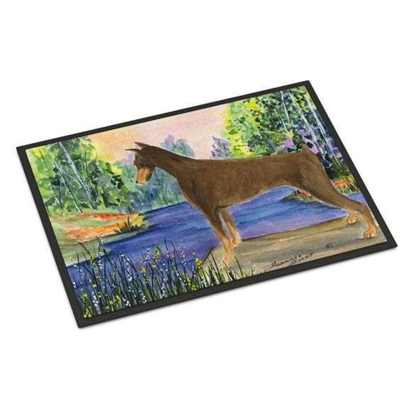 Carolines Treasures SS8066MAT Doberman Doormat 18x27 27"L x 18"W multicolor