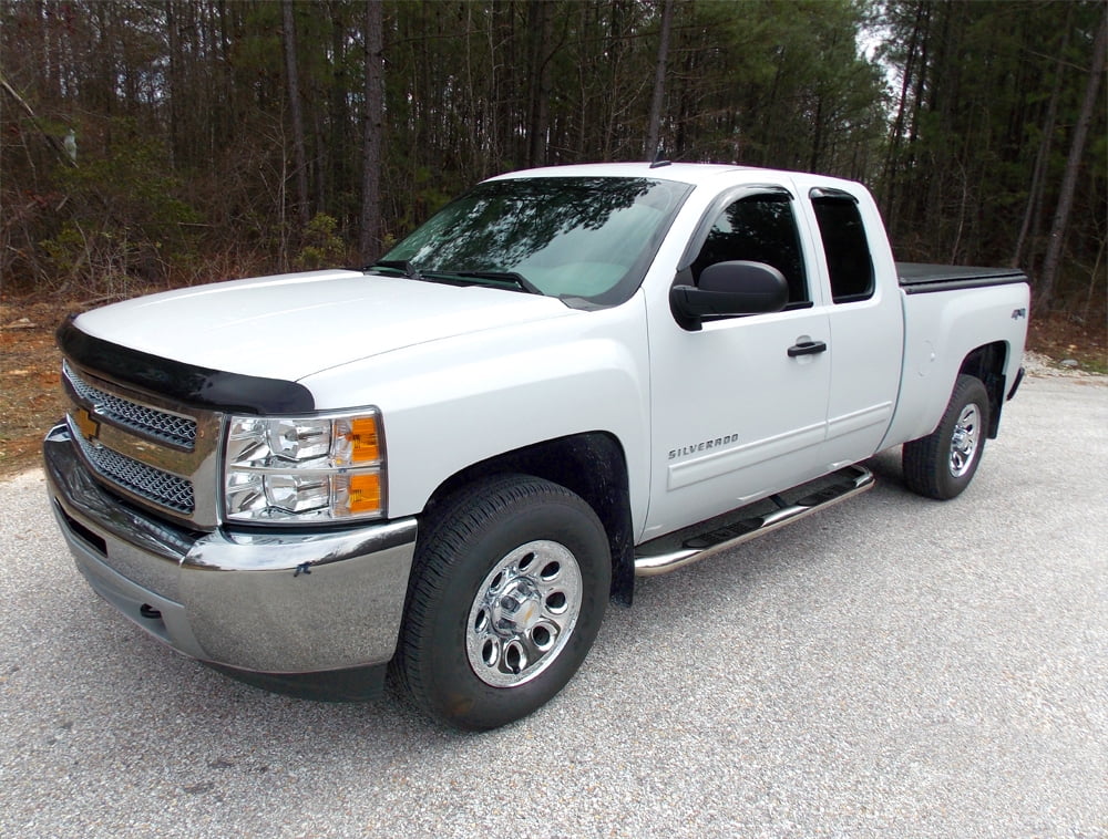 MaxMate 3" Nerf Bars Compatible with 1999-2018 Chevy Silverado GMC Sierra 1500 2500 LD; 2001-2019 2500 3500HD; 2019 LD / Limited (Exclude SS) | Double Cab | WB2C35007 | Side Step Rails Running Boards