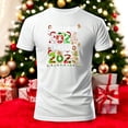 thumbnail image 3 of Playera Con Estampado De Goodbye 2024 Hello 2025 Fin De Año Año Nuevo Color Blanco Talla Mediana Marca Emil SaEs, 3 of 4