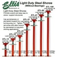 thumbnail image 2 of Ellis Manufacturing Company - Light Duty Steel Shores & Jack Post - 13" - 17" Adjustment Range - 20,000 lb Safe Load Capacity, 2 of 4