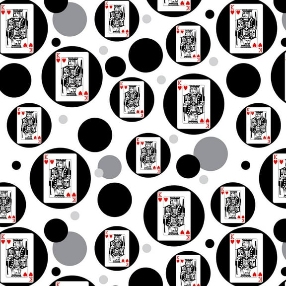 Playing Cards King of Hearts Premium Gift Wrap Wrapping Paper Roll Pattern