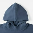 thumbnail image 4 of Sudadera con capucha para hombre, lisa, de manga larga, polar, de ancho corto, doble capa, estilo urbano occidental, sudadera con capucha, blusa de poliéster para hombre, 4 of 7