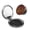 Round Shape, variant on Burn Curved Line Fire Portable Double-Sided Face Mirror Square, Magnifying Compact Pocket Mirror with PU Leather Cover