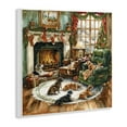 thumbnail image 2 of Dogs Around Christmas Fireplace Wall Plaque Art, 12 x 12, Made In USA, 2 of 6
