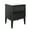 Black with Black, variant on Creative Co-Op Crawford Nightstand with 2 Storage Drawers and Black Woven Cane Detail, Black Stain Finish
