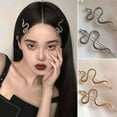 thumbnail image 3 of Skymirror 2/4Pcs Hairpin Snake Shape Decor Metal Hair Clip Easy One-Hand Operation Hair Pin Daily Party Chinese New Year Hair Accessories, 3 of 8