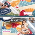 thumbnail image 3 of SAFAVIEH Cabana Roscoe Floral Indoor/Outdoor Area Rug, Ivory/Blue, 6'7" x 9', 3 of 13