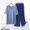 Blue, variant on Pajama Set for Women V-Neck and Wide-Leg Pants Two-Piece Modal Blend Loungewear Soft Sleepwear and Home Wear Outfit