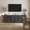 Bijou Ebony C - 3, variant on BELLEZE Sideboard Cabinet with 3 Drawers, Modern Wood Buffet Cabinet with Arc Design, Large Fluted Sideboard with Storage for Dining Room Living Room Entryway, Ebony