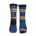 thumbnail image 2 of Athletic Socks Retro Cape Verde Flag Sport Running Calf Socks Crew Socks for Men Women, 2 of 7