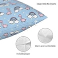 thumbnail image 4 of Rateoe Rainbow Dinosaur Pattern Throw Pillow Cover Premium Pillow Stuffer Sham Square for Decorative Cushion Bed Couch Sofa(Pillow insert not included), 4 of 8