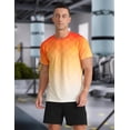 thumbnail image 5 of APTRO Men's and Big Men's Workout Shirt Athletic Core Shirt Quick Dry Moisture Wicking Short Sleeve Performance T-Shirt Gradient Orange,Sizes S-3XL, 5 of 8
