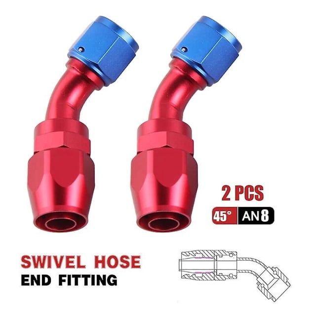 AN6 8 10 Oil Fuel Hose Swivel Anodized Aluminum Straight Elbow 45 90 Degree Fuel Oil Hose End Reusable~2865