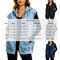 thumbnail image 3 of Drovellove Women's Denim Sleeveless Jacket with Hood and Zipper - Loose Fit Button Up Vest Top with Pockets for Casual Party, Date Night, or Weekend Outings, 3 of 9