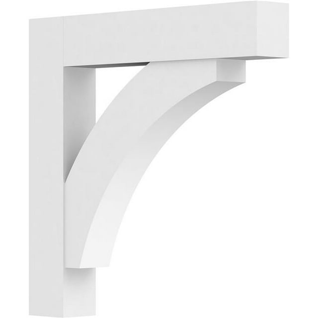 Ekena Millwork BKTP05X36X36THR05 Standard Thorton Architecture Grade PVC Support avec des Extrémités de Bloc - 5 x 36 x 36 Po.