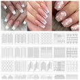 thumbnail image 1 of TailaiMei 1768 Piezas 60 Diseños Pegatinas de Uñas de Manicura Francesa Guías de Consejos para Decoración de Bricolaje Herramientas de Plantilla (36 Hojas), 1 of 1