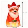 thumbnail image 3 of ZENVIVE Freestanding Lighted Dog Blow Mold Christmas Decoration, Corgi Statue with Santa Claus Design, Cute Resin Light Decor with Warm LED Glow for Indoor, Outdoor, Yard, Patio, Garden & Display, 3 of 9