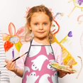 thumbnail image 3 of Cute Ghost Halloween Pattern Kids Aprons for Girls and Boys,Adjustable Neck Strap Toddler Aprons for Kids Cooking Baking,23.6"x19", 3 of 7