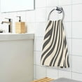 thumbnail image 3 of Yayeee 2 Pack Hand Towels for Bathroom 100% Cotton 16" x 28" Soft Absorbent Kitchen Towel, Black Lines, 3 of 7