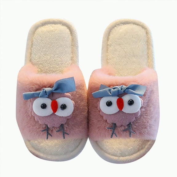 Ccpelsie Fashion Cotton Slippers for Children Indoor Outdoor Shoes for Girls Boys Big/Little Kids(Purple,10)