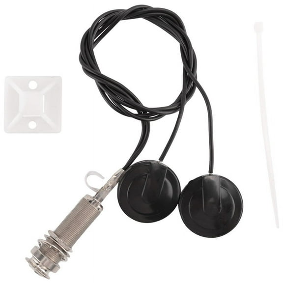 21-INCHES Wire Length 1/4 Inch Output Jack 2 In 1 Piezo Pickup Disc Transducer for xc1443