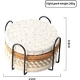 thumbnail image 2 of Juego de 8 Portavasos de Cuerda de Algodón Trenzada de Antideslizantes, Portavasos para Mesa Absorbentes, Portavasos de Bebida con Soporte para Proteger la Mesa de Calor y Desgaste (B), 2 of 4