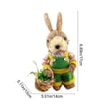 thumbnail image 3 of Decoraciones de Pascua, adornos de Pascua, regalos de Pascua, adorno de conejito tejido con hierba, estilo bosque, decoración de esquina, diseño de jardín, adorno de madera, 3 of 7