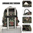 thumbnail image 3 of FORMRS Mini Backpack Purse for Women Travel Daypack Casual Shoulder Bag, Green Christmas Holly, 3 of 7