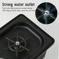 thumbnail image 3 of Pitcher Rinser, Stainless Steel Kitchen Sink Glass Rinser with Drain and Drip Tray, Countertop Automatic Cup Washer for Bar, Home, Cafe, Restaurant, Household & Commercial Black, 3 of 8