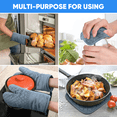 thumbnail image 5 of SUGARDAY Silicone Pot Holders and Oven Mitts Sets Kitchen Gloves Heat-Resistant Non-Slip for Baking Cooking Blue 4pcs, 5 of 8