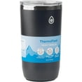thumbnail image 4 of ThermoFlask Drinkware Collection - 16 oz Insulated Beer Tumbler Mug with Leakproof Push N Sip Lid, Jet Black, 4 of 5