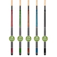 thumbnail image 3 of ASKA L9 Series Set of 5 Premium Pool Cues - 58" Canadian Hard Rock Maple, Black & White Irish Linen Wrap, Decorative Dashed Rings on Shaft & Butt, Mixed Weights 18oz-21oz, 5/16x18 Joint, 3 of 5