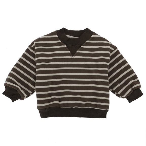 DHFJKG Hoodies Baby Kids Girls Boys Striped Crew Neck Long Sleeve Shirt Casual Loose Sweatshirt Classic Winter Warm Sweater Tops Leisure Tops