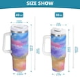 thumbnail image 3 of 30 oz Insulated Stainless Steel Tumbler Double Wall Stainless Steel Tumbler with 2-Way Drinking Tie-dye Clouds Pattern, 3 of 9