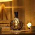 thumbnail image 3 of Vintage Iron Night Light Creative Alarm Clock Wine Bottle Table Lamp, 3 of 5