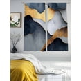 thumbnail image 3 of Grey Gold Sheer Curtains 63 Inches Long 2 Panels Black Marble Abstract Art Light Filtering Semi Sheer Window Curtains Drapes for Bedroom Living Room 52"x63", 3 of 7