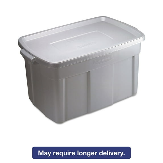 Rubbermaid Roughneck Storage Box 31 gal Steel Gray 9/Carton 2244STECT