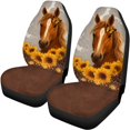 thumbnail image 5 of Uourmeti Horse Sunflower Butterfly Design Car Seat Covers Full Set Auto Interior Decor Protector Easy to Install Washable Non Slip Fit for Sedans Trucks, 5 of 9