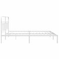 thumbnail image 5 of vidaXL Metal Bed Frame without Mattress with Headboard White 76"x79.9", 5 of 7